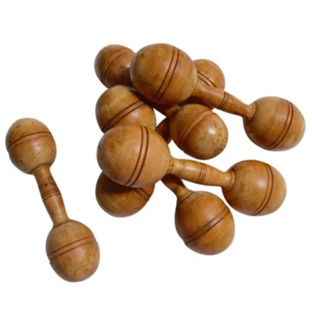 Wooden Mugdar Dumbbells for Akhada and Traditional Indian Workout